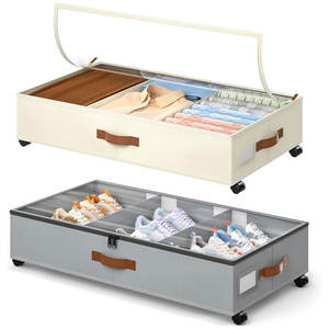 <span class=keywords><strong>Underbed</strong></span> lưu trữ container Tổ Chức Công suất lớn quần áo lưu trữ Thùng Tổ Chức Phòng ngủ Túi - Product Image 3