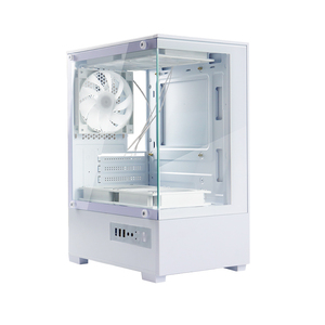 MANMU all'ingrosso Micro ATX Desktop Mid Tower Case per <span class=keywords><strong>Computer</strong></span> torri in lega di alluminio bianco custodia <span class=keywords><strong>CPU</strong></span> Ready Stock custodia per PC da gioco - Product Image 4