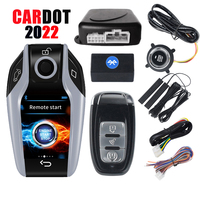 انخفاض الشحن كول Cardot car lcd مفتاح Pke دخول بدون مفتاح مشغل عن بُعد توقف بداية الذكية محرك LCD إنذار سيارة