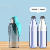 Haute qualité Portable pliant 800ml chien bouteille d'eau grande capacité ABS mise à niveau vente chaude voyage marche bols pour animaux de compagnie et mangeoires