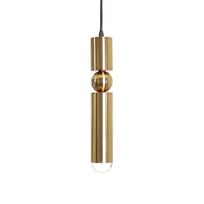 Gold Tube American Decken leuchter Single Head 3 Head 5 Head Modern Dining Light Nachttisch Kronleuchter LED Pendel leuchte