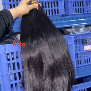 Mejor Oferta: Extensiones de Cabello Remy Indio Liso Kinky, Pre-Enlazadas, Sin Nudos, <span class=keywords><strong>para</strong></span> Trenzar, Colores Más Oscuros, Pluma de Cabello Humano Natural <span class=keywords><strong>para</strong></span> Crochet - Product Image 3