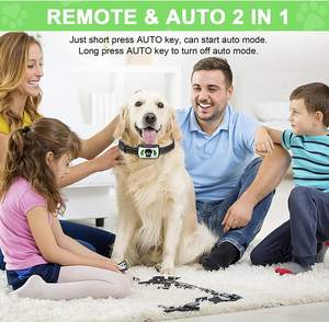 2-en-1 Entrenamiento de perros remoto y <span class=keywords><strong>Auto</strong></span> <span class=keywords><strong>Anti</strong></span> Ladridos <span class=keywords><strong>Collar</strong></span> Vibrador <span class=keywords><strong>Collar</strong></span> de entrenamiento de perros Sin golpes - Product Image 3