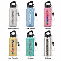 Bouteilles d'eau sportives réutilisables avec logo personnalisé, 20 oz, double paroi isolée en titane, boîte cadeau portable avec sangle de transport et couvercle rabattable, pour cadeaux
