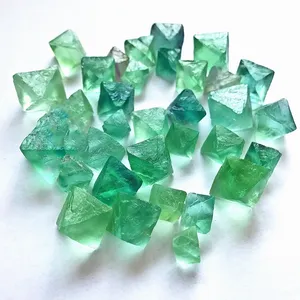 Batu Semi Mulia Alami Kristal Oktahedron Fluorit untuk Dekorasi