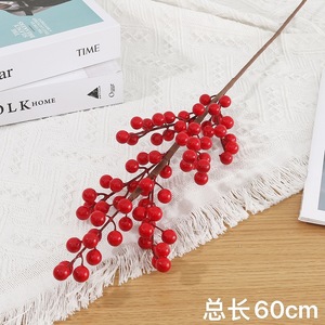 เบอร์รี่ประดิษฐ์ตกแต่งคริสต์มาสเบอร์รี่มหัศจรรย์สีแดงจัดดอกไม้นำโชคสำหรับตกแต่งปีใหม่ - Product Image 5