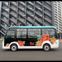 Mini-bus électrique fermé pour 19 passagers, peinture personnalisée, nouveau véhicule de tourisme à énergie renouvelable avec climatisation