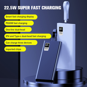 Ultra sottile 22.5W 10000mAh Power Bank ricarica rapida caricabatterie portatile con batteria esterna per telefoni cellulari Ultra sottile PowerBank - Product Image 5