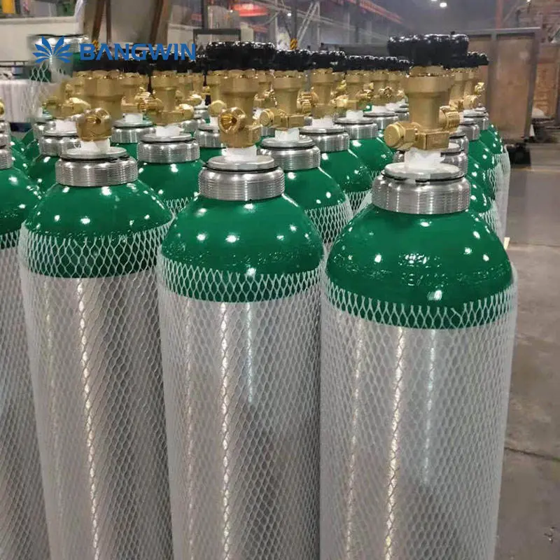 Cylindre de gaz en aluminium haute pression 15L ISO 7866 approuvé Cilindros de Oxigeno Cilindro de Aluminio pour un usage médical industriel