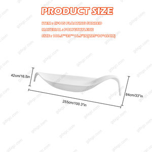 Patio Designer Daybed Sun Bed Meubles en forme <span class=keywords><strong>de</strong></span> feuille Chaises d'extérieur en <span class=keywords><strong>plastique</strong></span> Hôtel Plage Piscine Chaise longue - Product Image 4