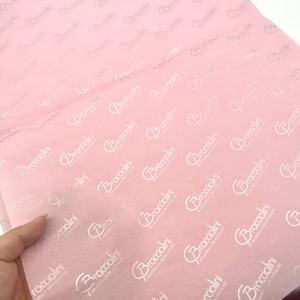 Papel de Seda Personalizado con Logo Plateado Impreso para Envoltura de Regalos y Ropa de Marca - Product Image 1