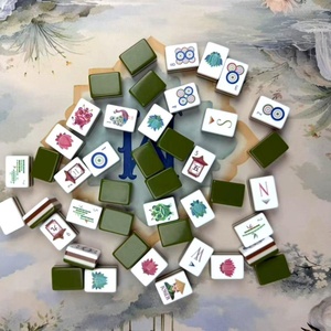 Nuevo Diseño, Juego de Fichas de Mahjong Americano Verde Oliva, Acrílico, Entretenimiento de Viaje, Fichas de Mahjong de Diseño Americano para Juego de Mesa - Product Image 4