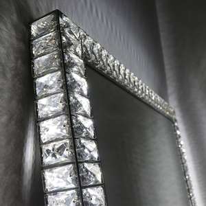 <span class=keywords><strong>Espejo</strong></span> <span class=keywords><strong>de</strong></span> Cristal <span class=keywords><strong>de</strong></span> Lujo <span class=keywords><strong>de</strong></span> Cuerpo Entero con Luz LED, <span class=keywords><strong>Espejo</strong></span> <span class=keywords><strong>de</strong></span> Vanidad con Diamantes para Maquillaje en el Baño, para Cumpleaños y Bodas - Product Image 5