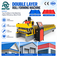 Machine de formage à froid de tôles de toiture profilées en tuiles ondulées et trapézoïdales TR4 TR5 à double couche de haute qualité