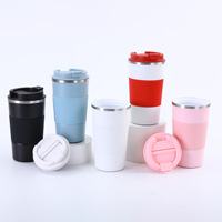 Mug isotherme en acier inoxydable de 500 ml avec couvercle anti-fuite, 17 oz, pour boissons chaudes/froides, 6-12 h de conservation en voyage