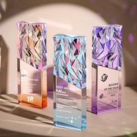 Trofeo de Cristal Personalizado, Ambiente de Alta Gama, Premio Creativo para el Personal Destacado, Conmemorativo para el Campeón, Reunión Anual