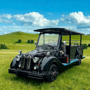 Cercueil électrique vintage noir, style voiture ancienne, compartiment arrière ouvert, véhicule de transport funéraire - Product Image 5