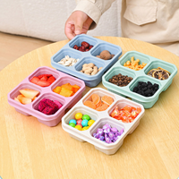 Syh665 Conteneurs à déjeuner réutilisables Couvercles transparents Logo personnalisable Préparation de repas Snack Mallette de rangement en plastique PET Stockage des aliments