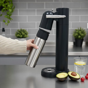 Upgrade Plastic Body With <b>750ml</b> Stainless Steel Water <b>Bottle</b> Soda Maker Physical Press Drive Manual Operation Without Battery or - Product Image 5