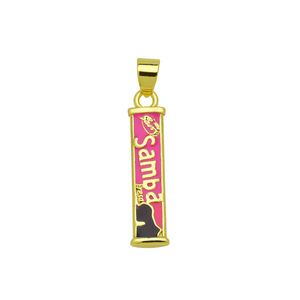 Connecteur en laiton émaillé Samba Gold Maltin Candy pour pendentif de bijoux, <span class=keywords><strong>collier</strong></span> de guitare, breloque goutte d'huile pour couples - Product Image 4