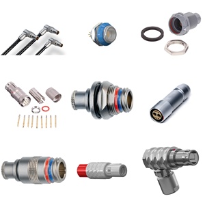 PFB.0B.303.CYMD31 Circular Push Pull Connectors 3P <strong>FIXD</strong> RCPT W/2NUTS CRMP CBL COLET 3.1MM - Product Image 6