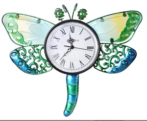 Trong nhà/ngoài trời kim loại chuồn chuồn Đồng hồ treo tường cho trang trí thanh lịch ngoài trời trang trí trong nhà - Product Image 1