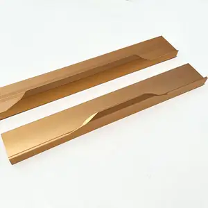 Furniture Decoration Wholesale Aluminum Frame Profiles Handle Profile For Cupboard Kitchen Cabinet Door Edges