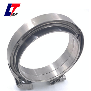 Acciaio inossidabile 2 "2.5" 3 "3.5" 4 "5" 6 "pollici <span class=keywords><strong>V</strong></span> <span class=keywords><strong>Band</strong></span> pollici Turbo scarico Downpipe morsetto con flangia - Product Image 1