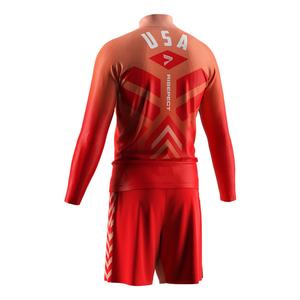 Ensemble d'échauffement de kickboxing en spandex pour adultes, maillot de lutte sportif pour hommes et femmes, vente en gros ODM - Product Image 4