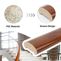 Rampe d'escalier décorative moderne en PVC avec design ovale rond à fentes pour escalier en colimaçon, usage domestique et hôtelier