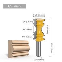 Fresa de Corona de Carburo de 1/2 Pulgada para Molduras de Líneas de Cintura, Cortador de Madera, Fresadora CNC para Tallado de Madera