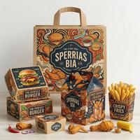 Boîte d'emballage alimentaire à emporter en carton, design gratuit, boîte à sandwich, boîte à hamburger, boîte à burger carrée en kraft personnalisée et imprimée