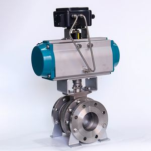 DN100不锈钢球阀配有气动执行器和定位器法兰安全阀批发 - Product Image 1