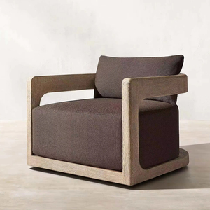 Ghế sofa Gỗ tếch rắn hàng đầu thiết lập các yếu tố ngoài trời kháng, hoàn hảo cho hành lang khách sạn, biệt thự, sân thượng và sân trong - Product Image 3