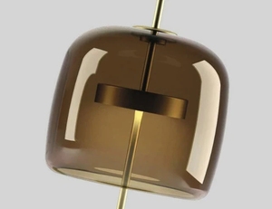 Amber duman gri cam masa lambası, Modern LED ışık otel ve High-End ikamet için benzersiz renkli cam ile - Product Image 4