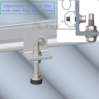 ART SIGN Solar Hanger Bolt dengan Bracket L-Feet Sekrup Berulir Ganda Sistem Pemasangan Panel Surya di Atap untuk Atap Logam & Genteng