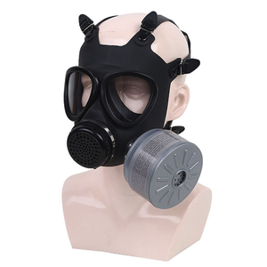 Masque à gaz intégral tactique avec filtre à charbon actif, masque de survie, respirateur avec filtre à charbon haute efficacité - Product Image 5