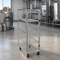 Chariot de transport de lait sur mesure OEM, chariot robuste pour le transport de lait, chariot pour le maniement des caisses de lait