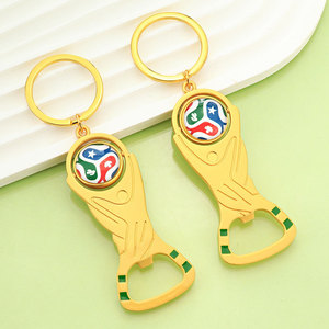 Pendentif rotatif en alliage de zinc, ouvre-bouteille multifonction, cadeau pour les fans de football, articles promotionnels, souvenir de grande valeur, impression de logo - Product Image 4