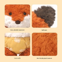 Peluche Renard Mignon et Timide avec Rembourrage en Coton PP, Hauteur 31-50cm, Idéal pour Filles - Cadeau d'Anniversaire pour Câliner et Dormir