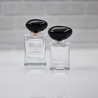 Flacon en verre de haute qualité 50ml/100ml pour parfum et sérum de soin, avec boîte cadeau personnalisable, couvercle et diffuseur, vente en gros, livraison immédiate