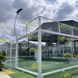 EXITO-Cancha de Pádel panorámica para exteriores de alta calidad, cancha de Pádel con instalación de césped de calidad Mondo disponible - Product Image 2