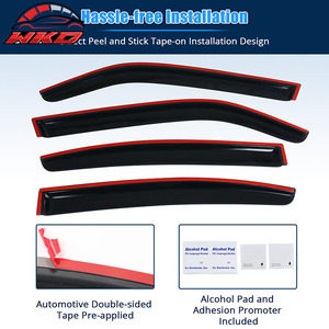 แผ่นบังแดดกันฝนสำหรับ Dodge Charger 06-10 ชุด 4 ชิ้น - Product Image 4