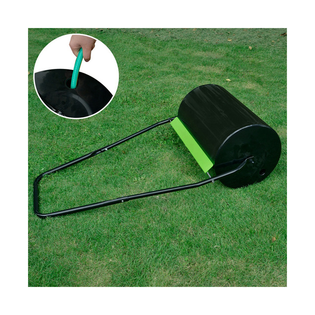 VERTAK 38L Heavy Duty Sand or Water Filled Weighted Yard Grass Roller Hand Push Garden Lawn Roller