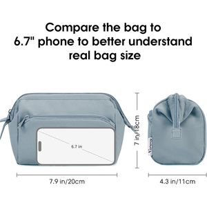 Custom Wide-open Makeup Bag Women <b>Make</b> up Bag Travel Cosmetic Bag Organizer Toiletry Bag for Cosmetics Toiletries Accessories - Product Image 2
