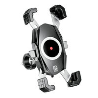 Support de téléphone pour moto avec charge sans fil 15W Rotation à 360 degrés Support de vélo pour la conduite