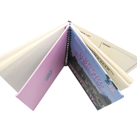 Couverture en papier unique avec logo personnalisé spirale bobine double anneau bloc-notes carnet en bois bobine souvenir de voyage