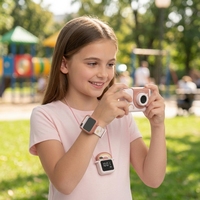Vente en gros directe usine : Appareil photo numérique 3-en-1 magnétique licorne pour enfants, montre et jouet pendentif, certifié UE