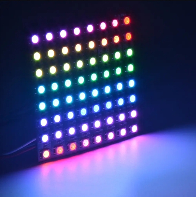 Pixel Led Matrix Individually Addressable 8X8 SMD5050 RGB WS2812 SK6812 LC8816E LED Display Screen USB Landscape Lighting