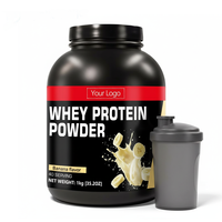 Supplément de nutrition sportive pré-entraînement OEM 1 kg de protéines de lactosérum en poudre saveur banane, vente en gros de protéines pour la récupération musculaire